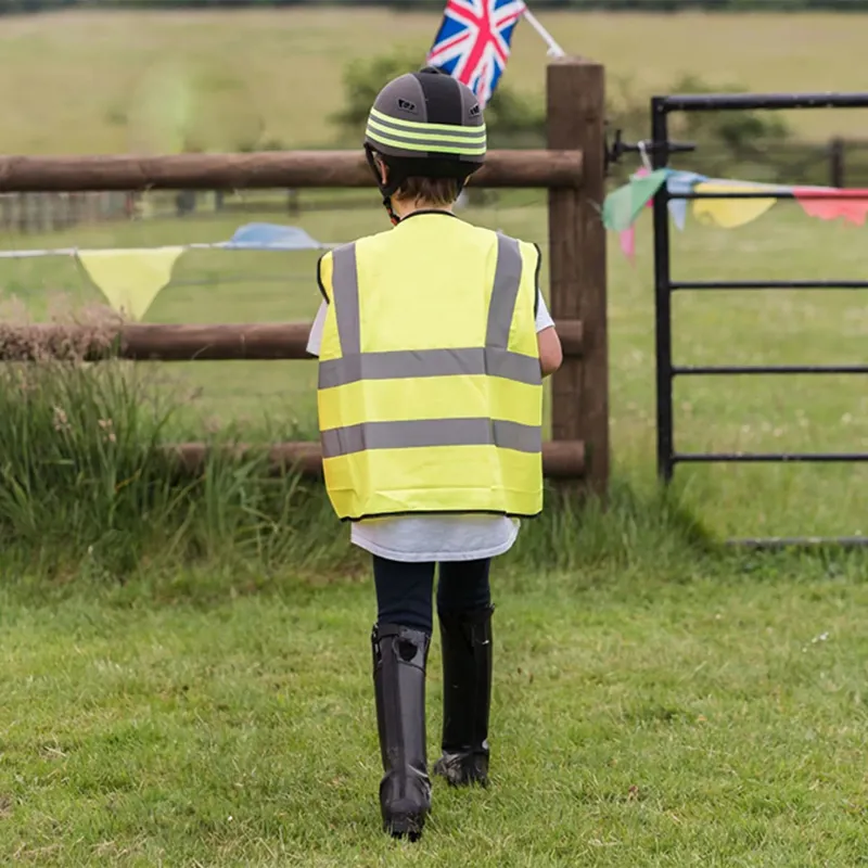 Spartan Junior Hi-Viz Riding Waistcoat - Fluorescent Yellow