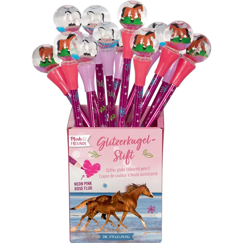 Speigelburg Neon Pencil with Glitter Horse Globe-5