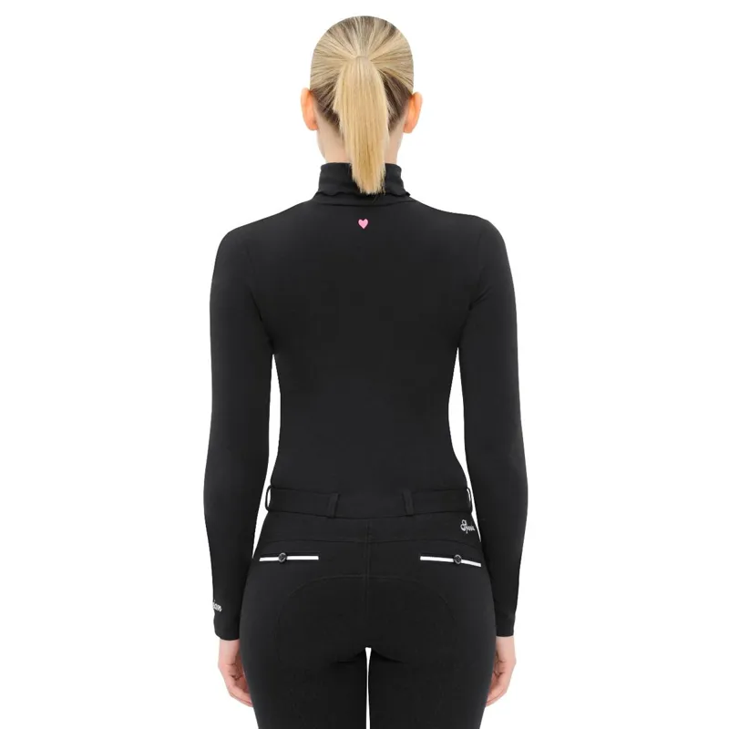 Spooks Phiene Ladies Roll Neck Top - Black-1