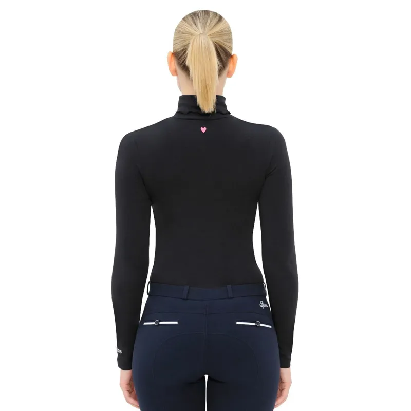 Spooks Phiene Ladies Roll Neck Top - Navy-1