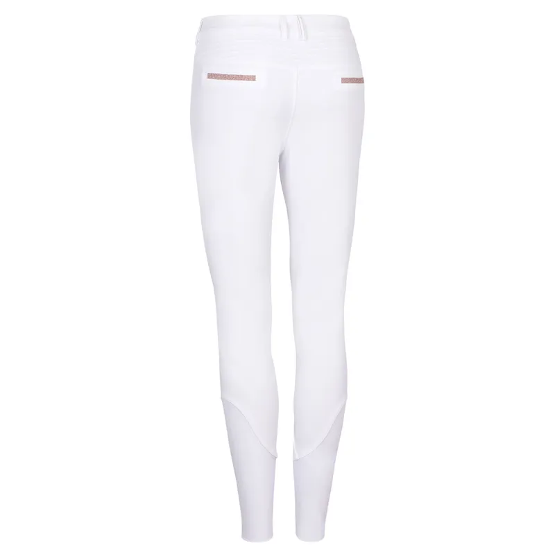 Samshield Adele Knee Grip Ladies Breeches - White/Rose Gold-1