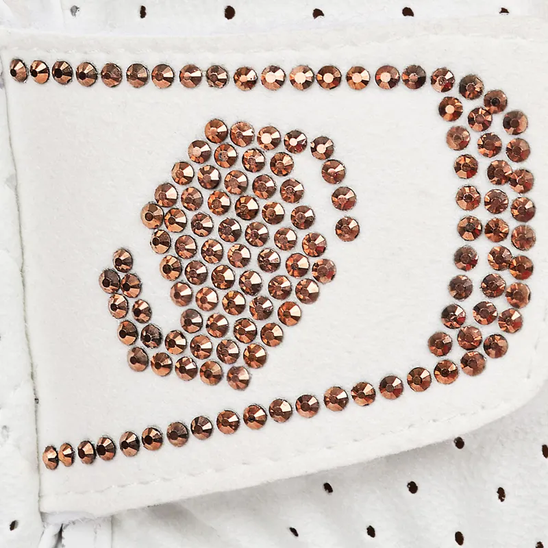 Samshield V-Skin Swarovski Riding Gloves - White/Rose Gold-1