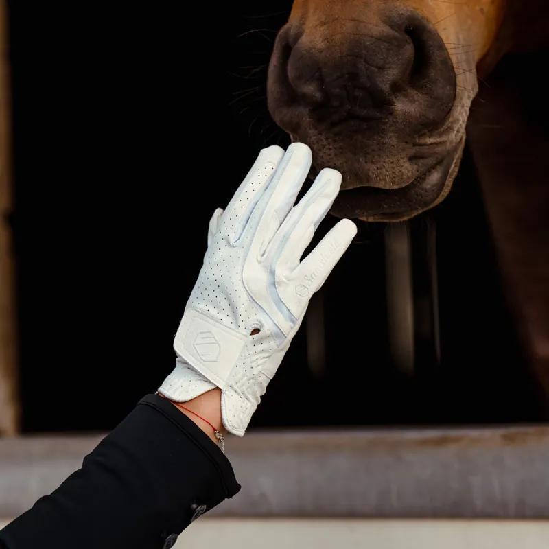 Samshield V-Skin Riding Gloves - White-1