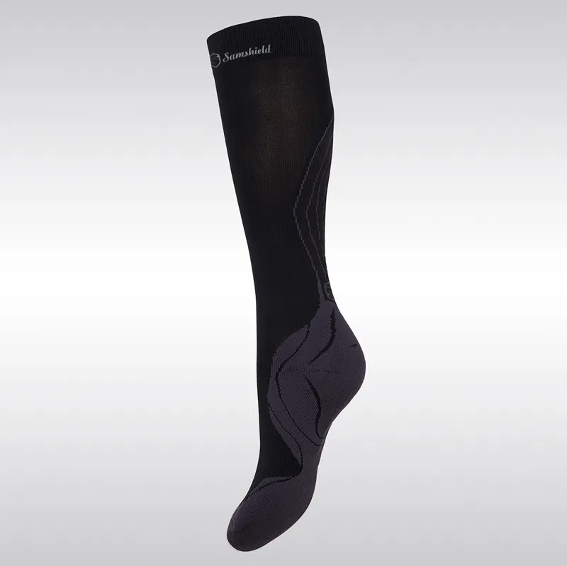 Samshield Balzane Airflow Print Unisex Socks - Black-1