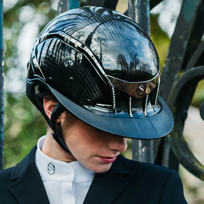 Samshield XJ Miss Riding Hat - Glossy Black/Swarovski-3