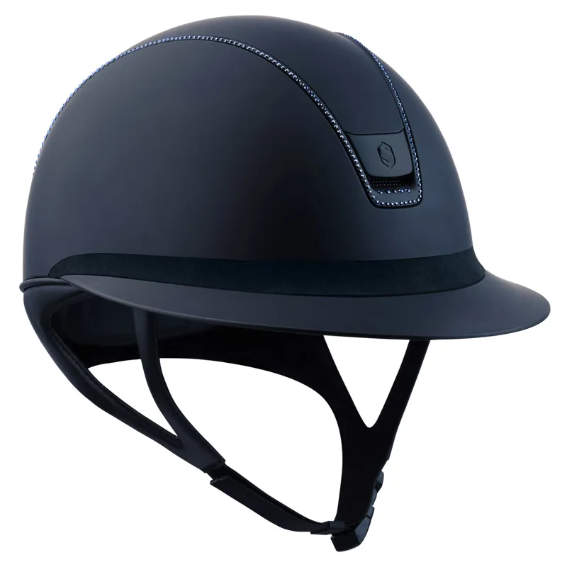 Samshield Miss Shield Shadowmatt 2.0 300 Crystal Riding Hat - Matt Blue