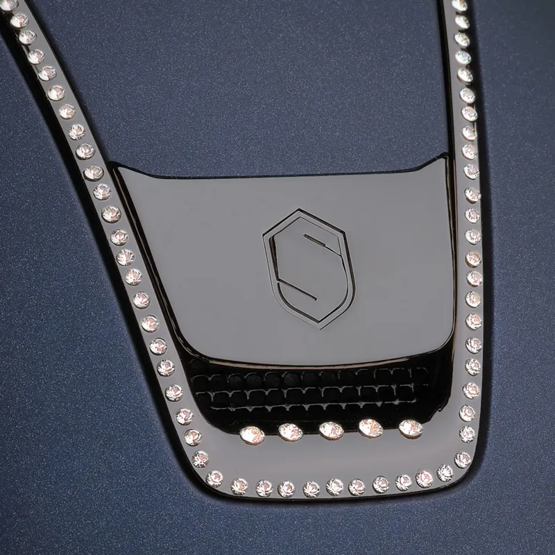 Samshield Shadowmatt 2.0 Standard 300 Crystals Riding Hat - Blue/Holo-2