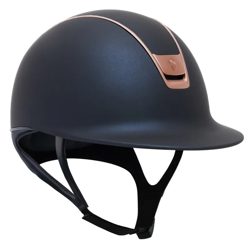 Samshield Shadowmatt 2.0 Matt Trim Riding Hat - Blue/Rose Gold