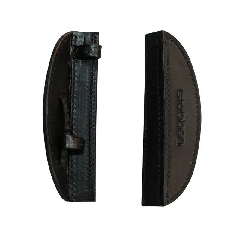 Stubben Leather Bridle Blinkers - Ebony Brown