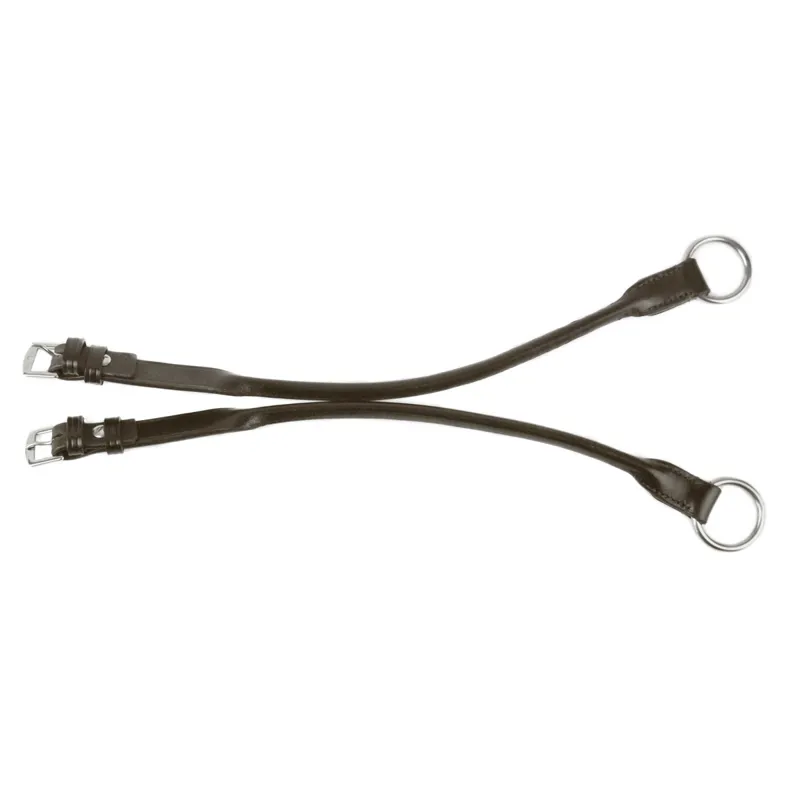 Stephens Rolled Leather Gag Cheeks - Havana/Silver