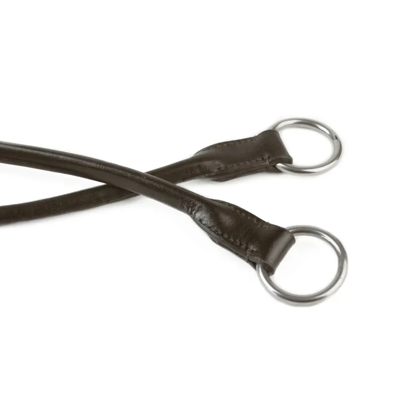 Stephens Rolled Leather Gag Cheeks - Havana/Silver-1