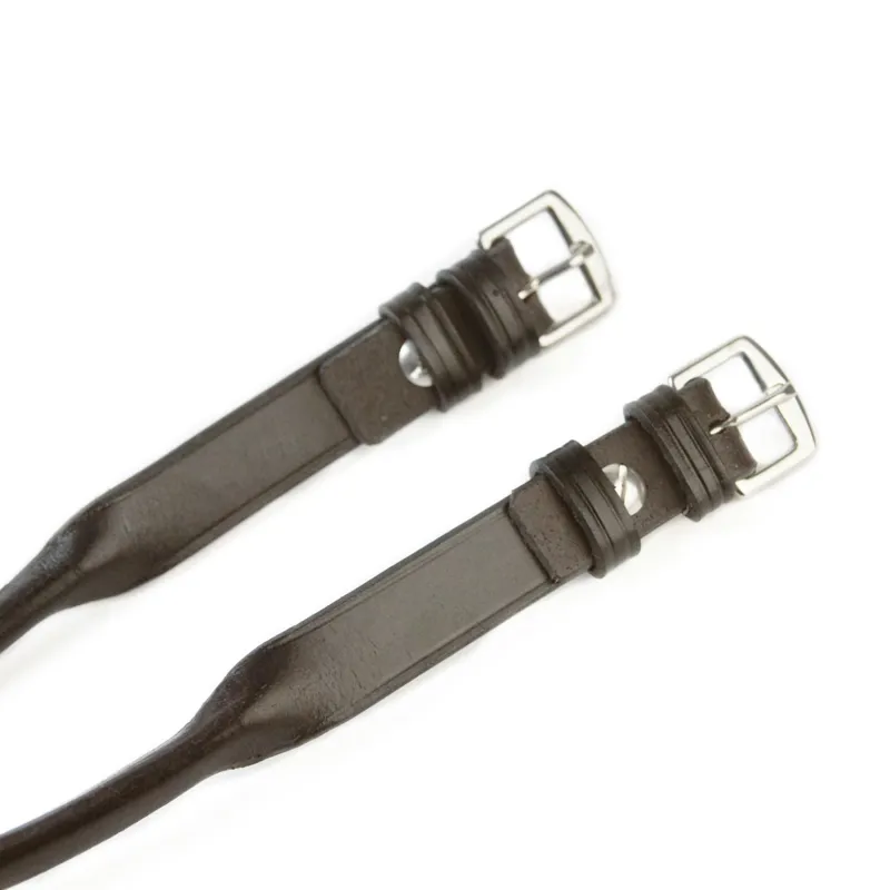 Stephens Rolled Leather Gag Cheeks - Havana/Silver-2