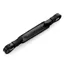 Stephens Rigid Leather Curb Strap - Black/Silver