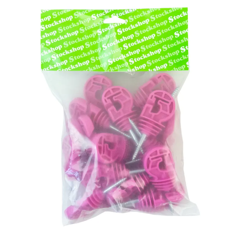 Stockshop Screw In Combi Insulators 25 Pack - Pink-1