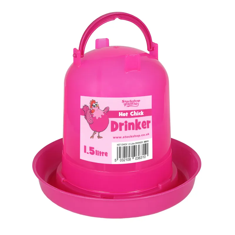 Stockshop Hot Chick Poultry Drinker - 1.5L