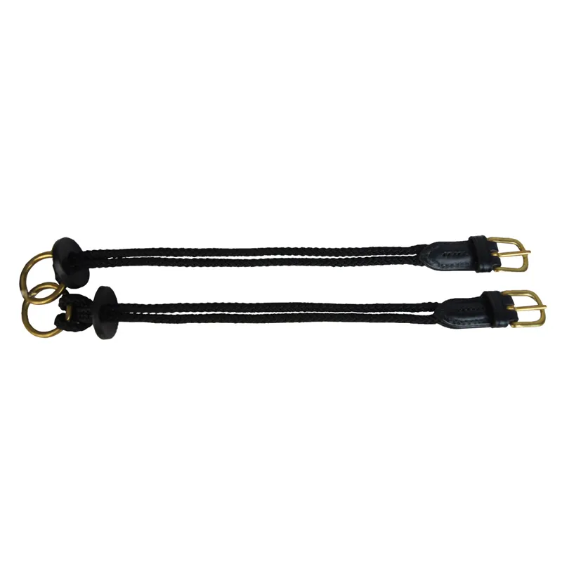 Stephens Nylon/Leather Gag Cheeks - Black/Brass