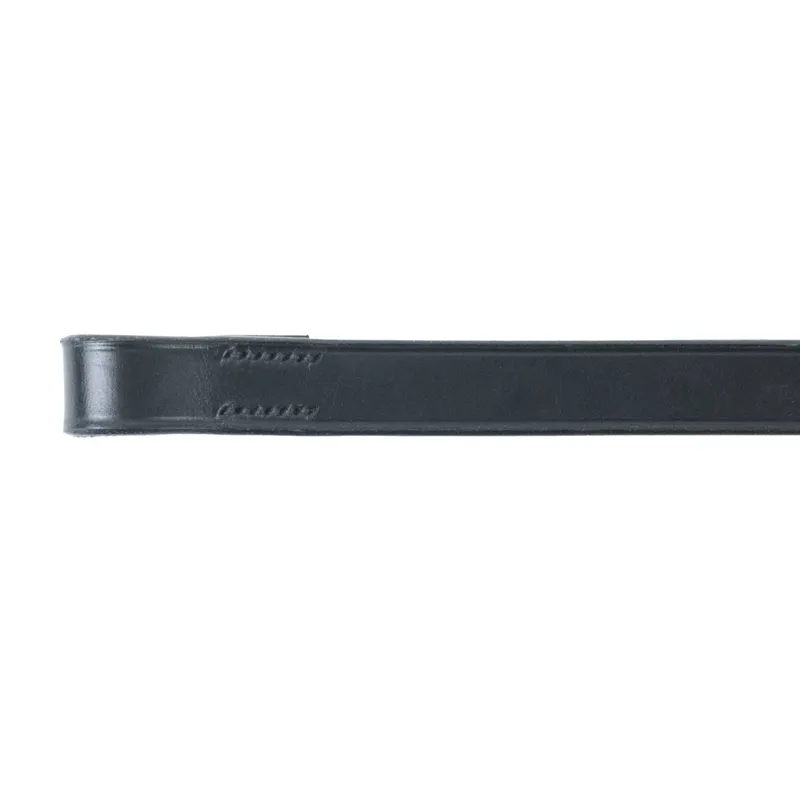 STS Plain Leather Browband - Black-1