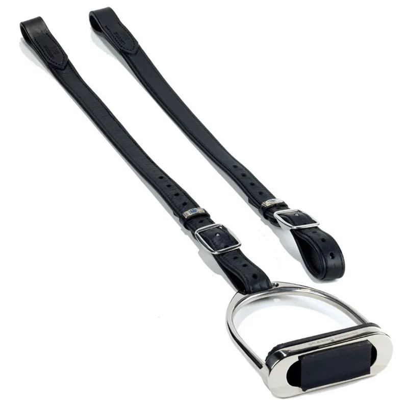 Stubben Mono De Luxe Stirrup Leathers - Black-1