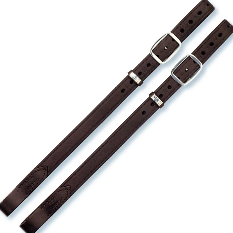 Stubben Mono De Luxe Stirrups Leathers - Ebony Brown