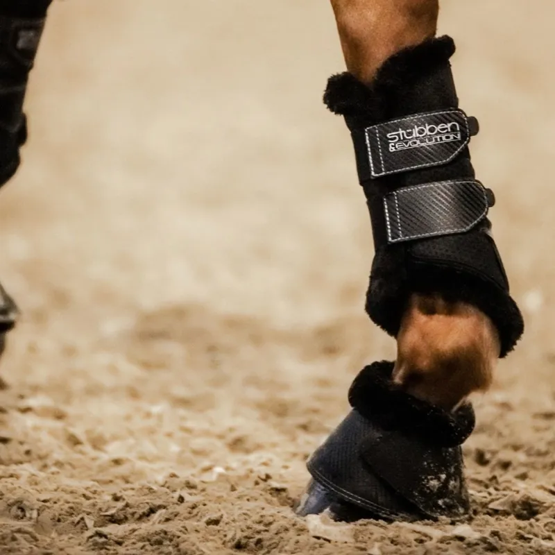 Stubben and Evolution Airflow Fleece Lined Brushing Boots Black