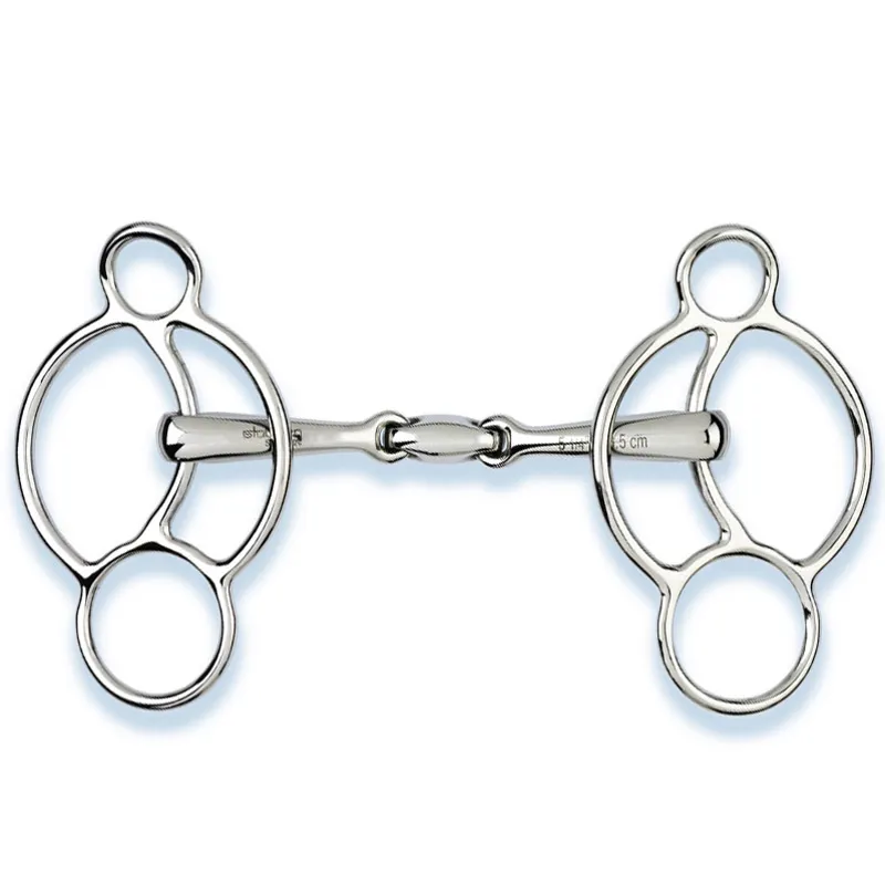 Stubben Easy Control 3-Ring Gag Double Broken Bit