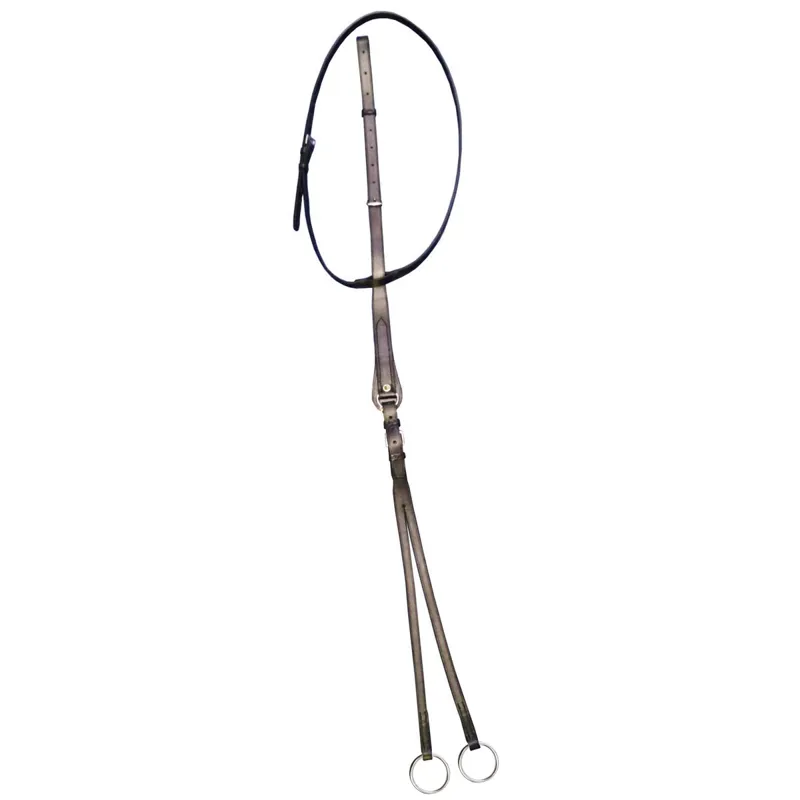 Stubben Running Martingale with Silver Buckles - Ebony Brown