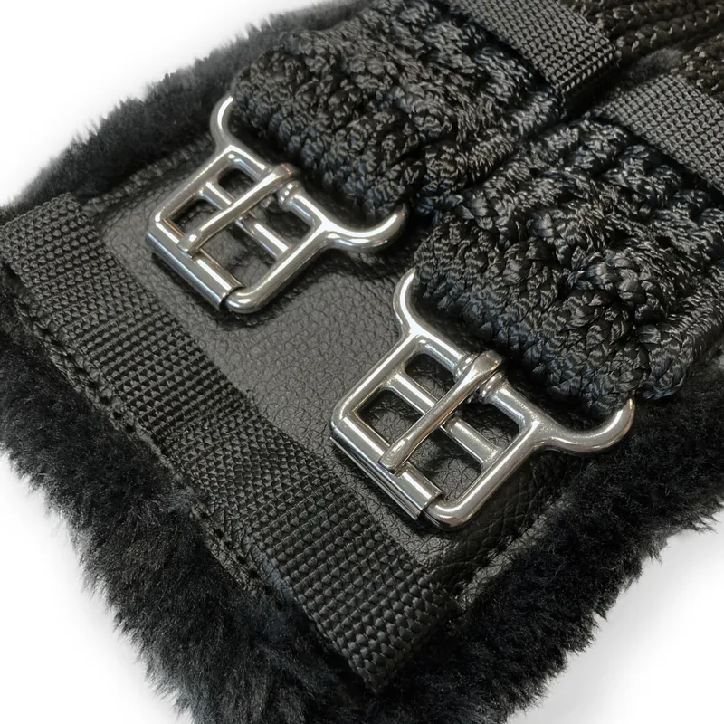Stubben Cord Girth with Padded Buckle Ends - Black-2