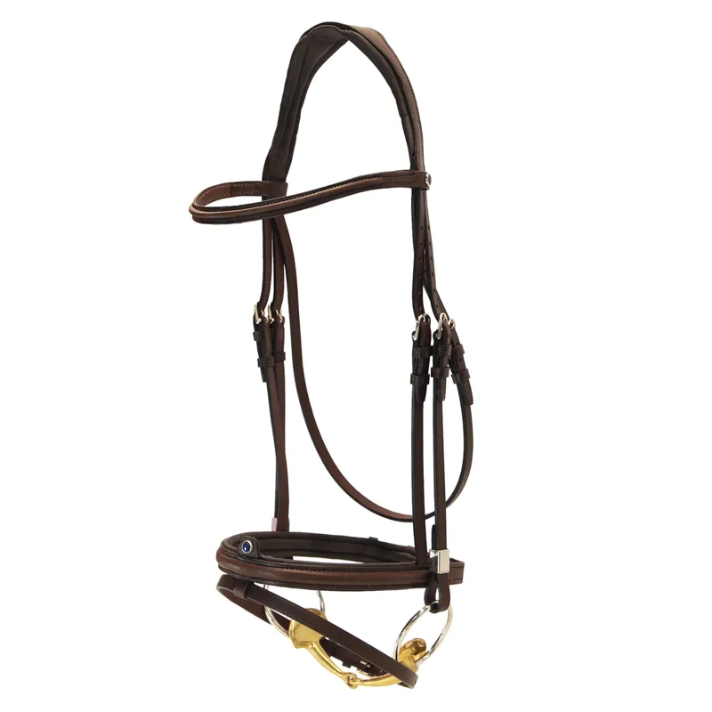 Stubben Pro-Jump Combined Flash 2700 Bridle - Ebony Brown