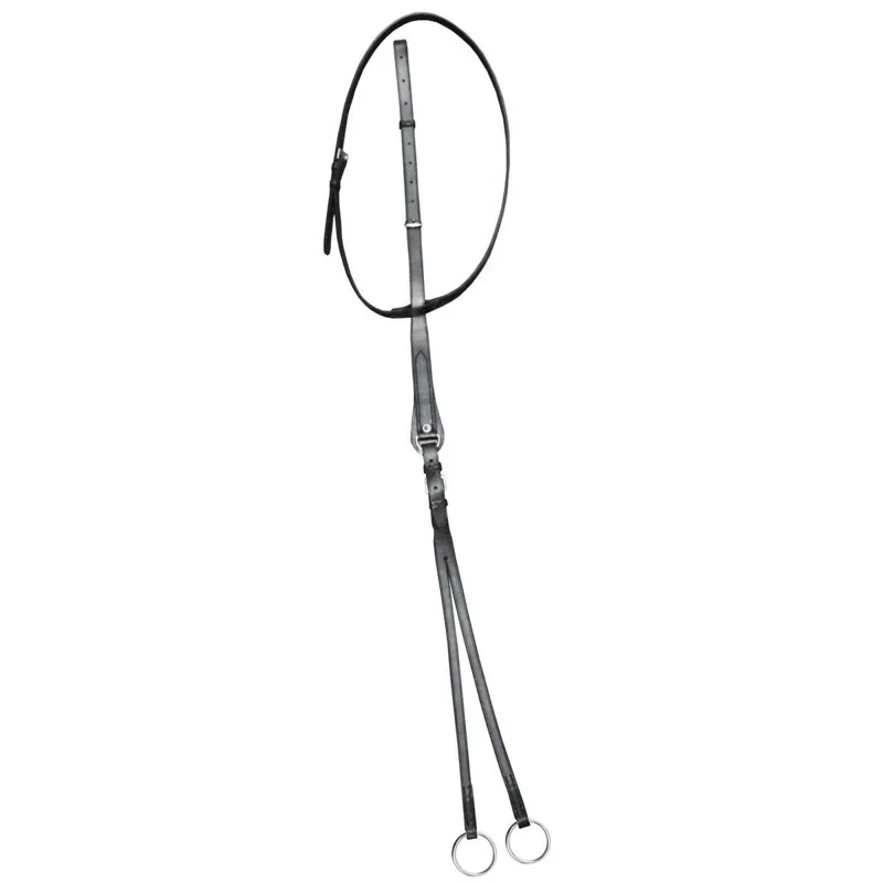 Stubben Running Martingale with Silver Buckles - Black