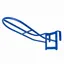 Stubbs Double Hook On Saddle Rack - Blue