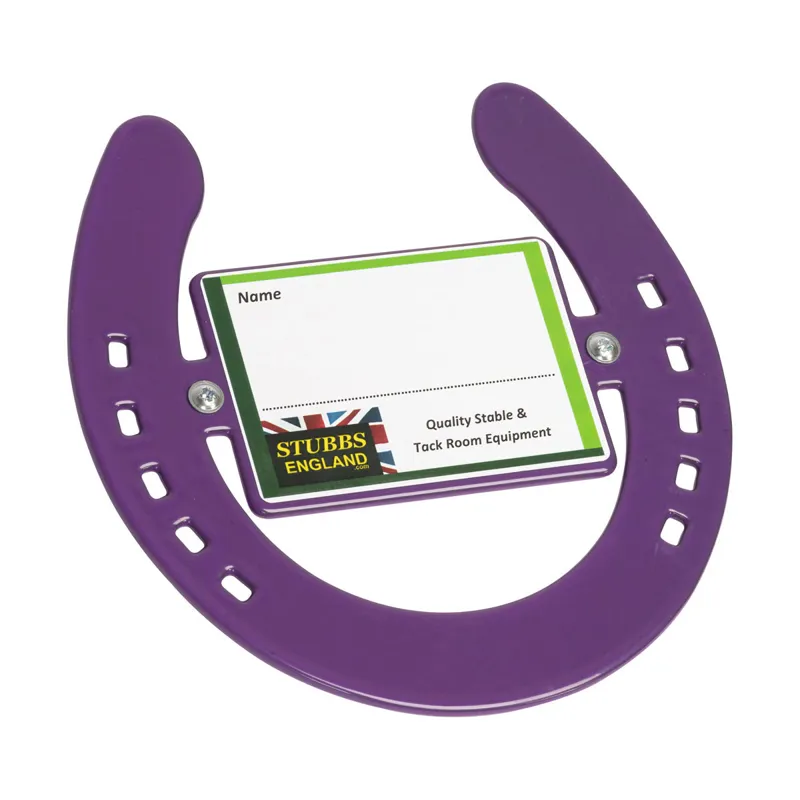 Stubbs Horseshoe Nameplate - Purple