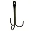 Stubbs Three Prong Hanging Tack Hook - Black