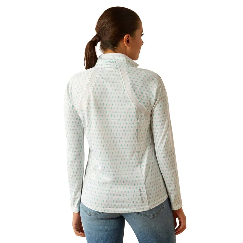Ariat Sunstopper 3.0 Ladies Base Layer Top - Beach Glass Print-2