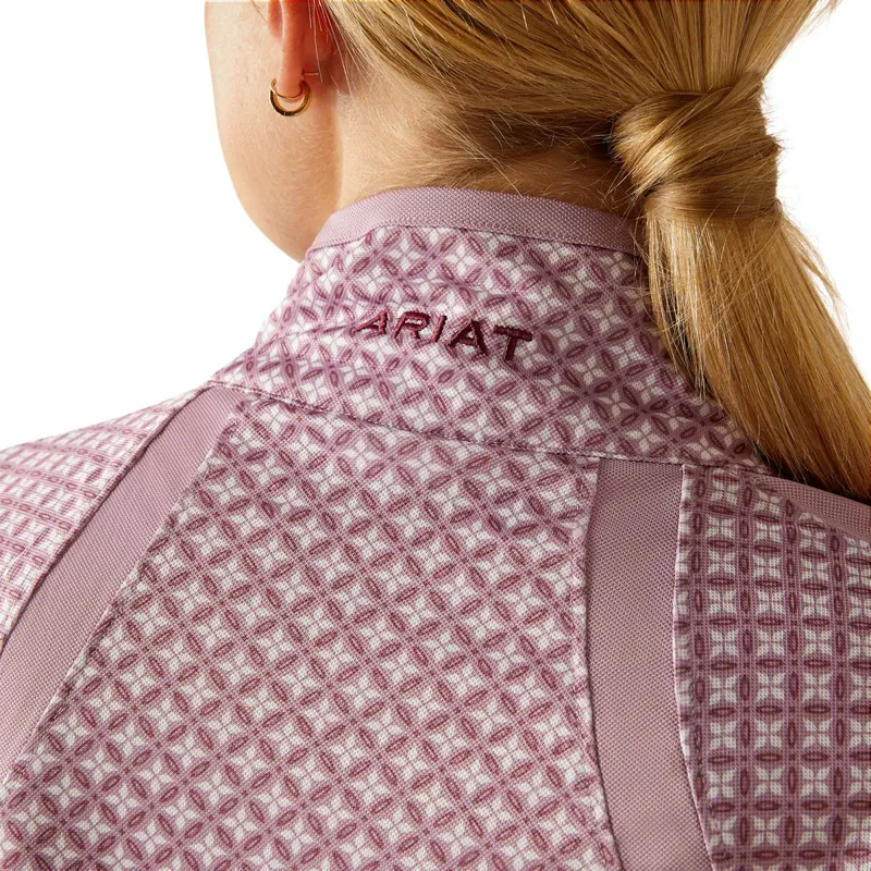 Ariat Sunstopper 3.0 Ladies Base Layer Top - Lavender Mist Tile-1