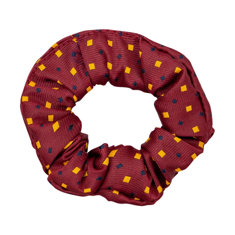 Supreme Products Show Scrunchie - Burgundy/Gold Diamonds