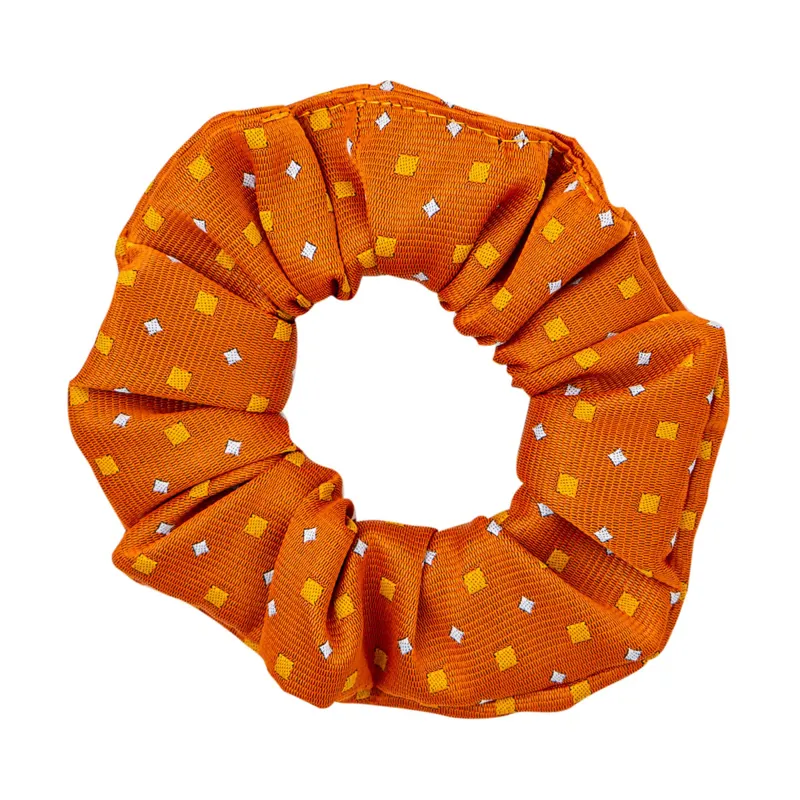 Supreme Products Show Scrunchie - Orange/Gold Diamonds