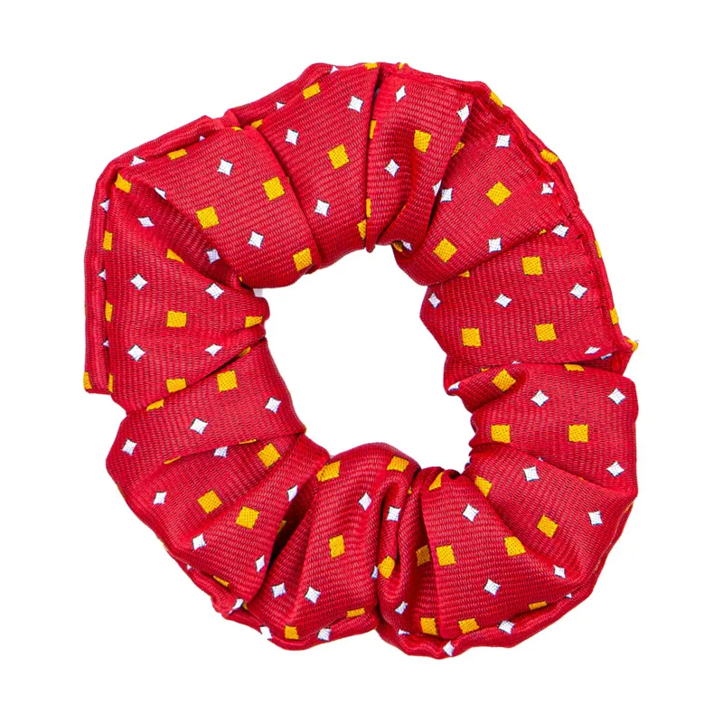 Supreme Products Show Scrunchie - Red/Gold Diamonds
