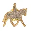Supreme Products Glitz and Glam Tie Pin - Gold/Horse and Rider