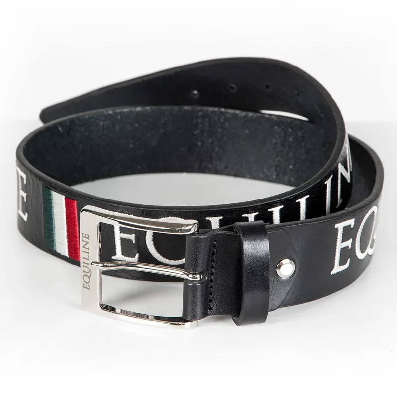 Equiline Ralph Leather Unisex Belt - Black
