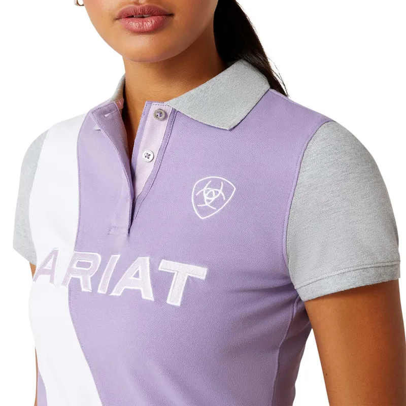 Ariat Taryn Ladies Polo Shirt - Chalk Violet-2
