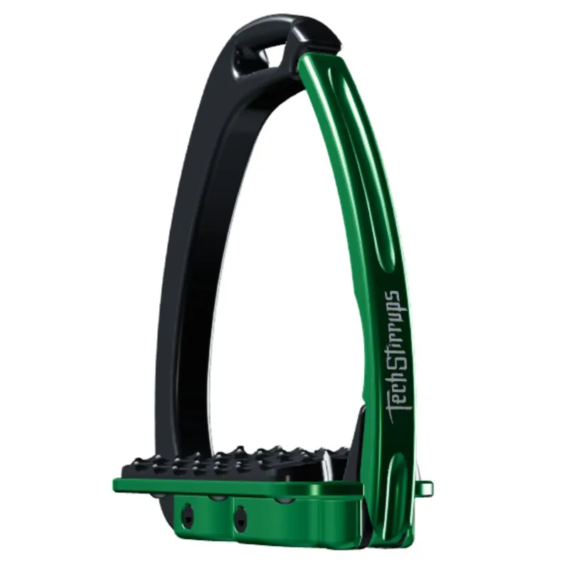 Tech Stirrups Venice Fit 8 Safety Stirrups - Black/Green