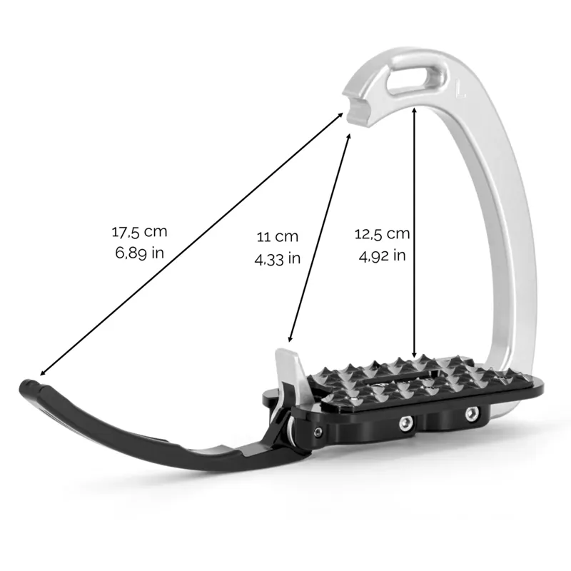 Tech Stirrups Venice Fit 8 Safety Stirrups - Black/Titanium-1