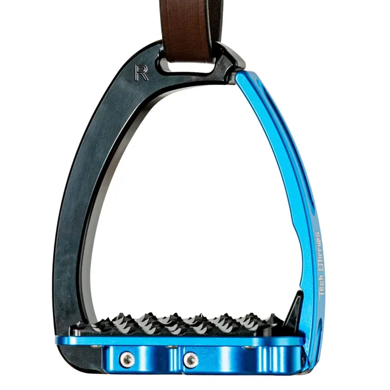 Tech Stirrups Venice Fit 8 Saftey Stirrups - Black/Blue-1