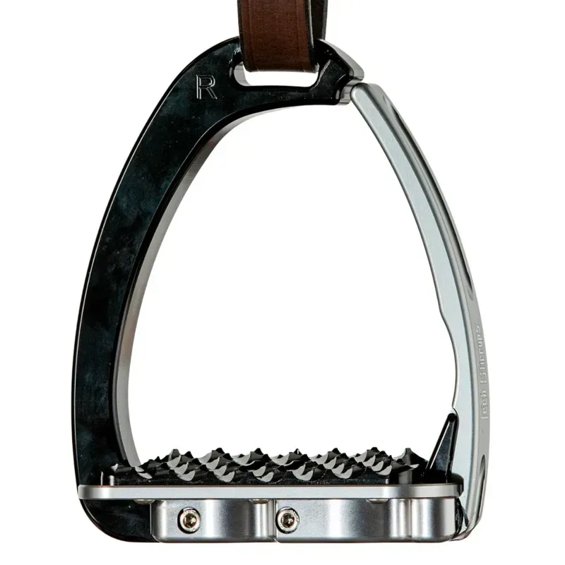 Tech Stirrups Venice Fit 8 Saftey Stirrups - Black/Silver-1