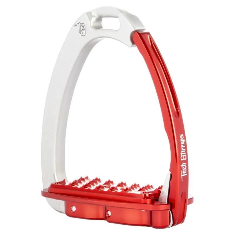 Tech Stirrups Venice Fit 8 Saftey Stirrups - Silver/Red
