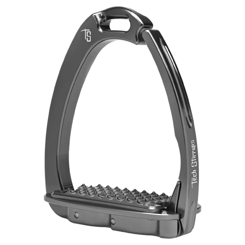 Tech Venice Dressage Sloped Safety Stirrups - Titanium/Titanium