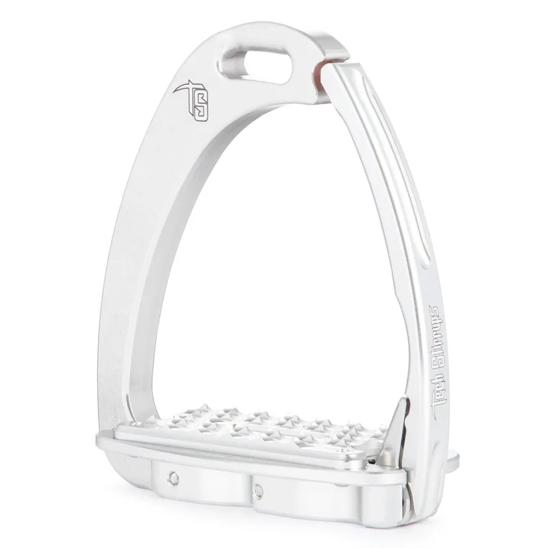 Tech Venice Sloped M Medium Safety Stirrups - Silver/Silver