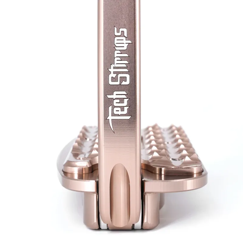 Tech Venice Sloped M Medium Safety Stirrups - Silver/Rose Gold-1
