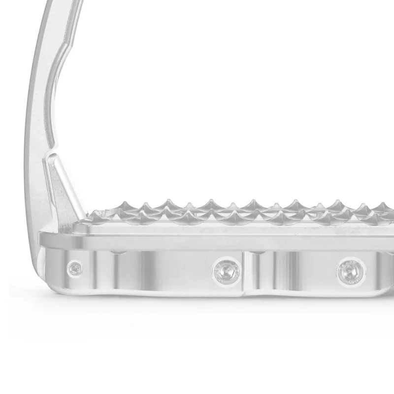 Tech Venice Sloped Evo Safety Stirrups - Silver/Silver-2