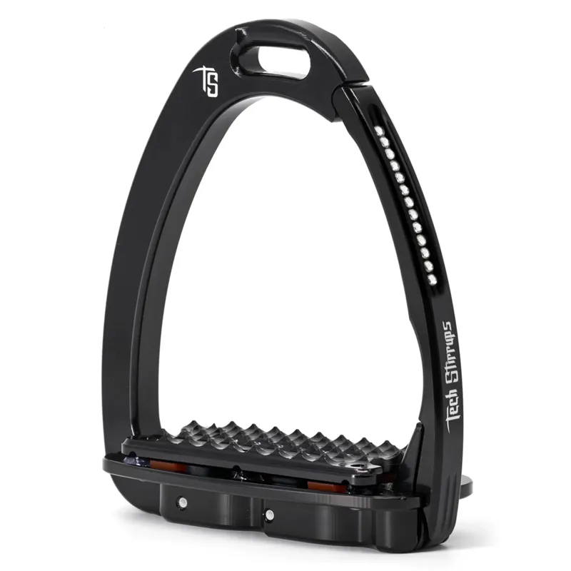 Tech Venice Swarovski Dressage Plus Safety Stirrups - Black/Black
